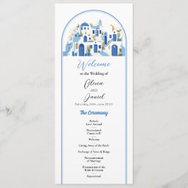 Grécia de Detalhes da Cerimônia do Menu Casamento