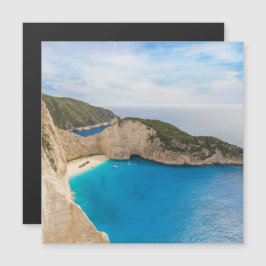 Grécia de praia Navagio