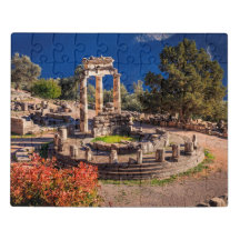 Grécia Delphi Antiga - Templo Histórico e Montanha