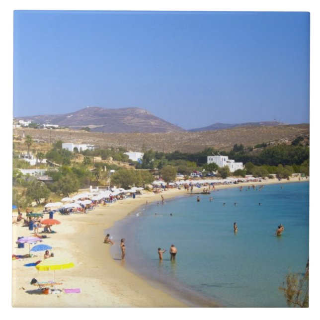 Grécia, Ilha de Paros, Praia de Krios vista de cim (Frente)