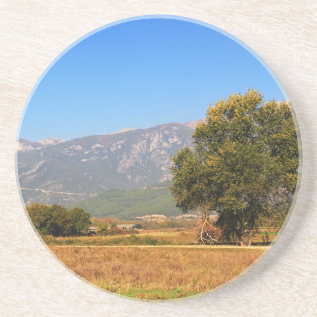 Grécia norte Cena de País, Porta copos redonda (Frente)