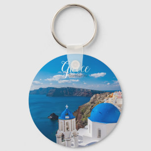 Grécia Santorini Souvenir Chaveiro