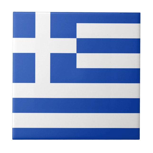 Grécia Sinalizador Cerâmica Azulejo (Frente)