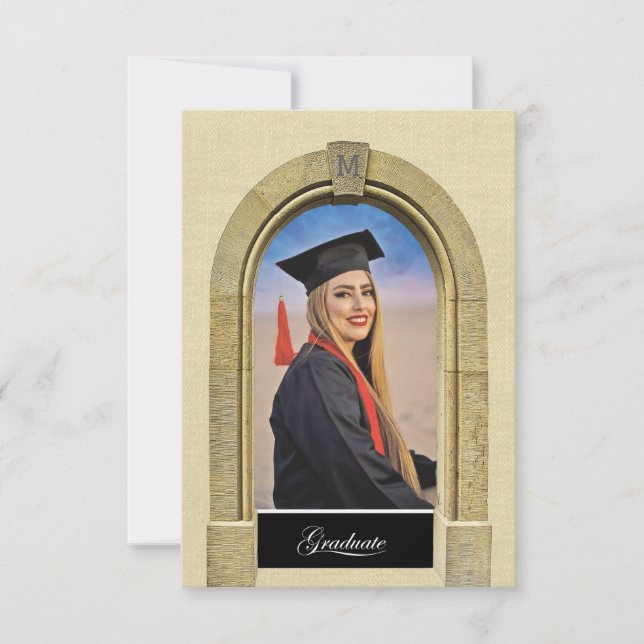 greco-Roman Arch Grad Party Invitation Enclosure (Frente)