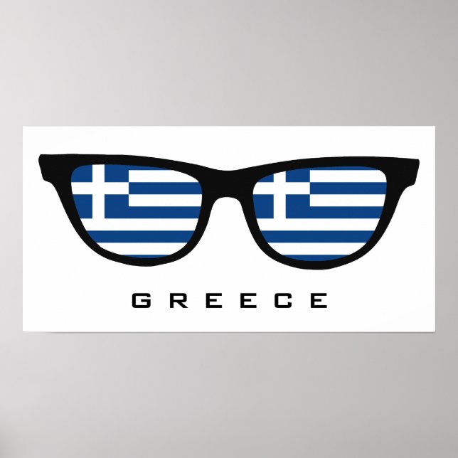 Greece Shades custom text & color poster (Frente)