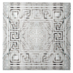 Greek Meander - Greek Key White Marble textures