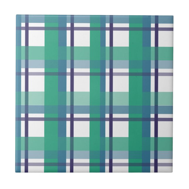 Green And Purple Tartan Pattern (Frente)