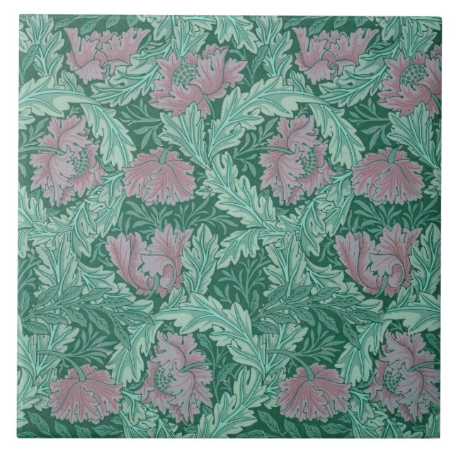 Green and Red Wreath Pattern (por William Morris) (Frente)