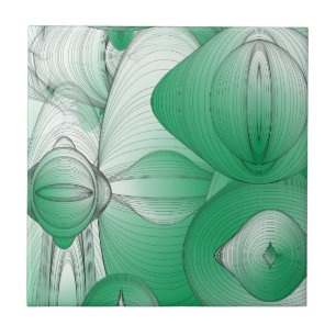 Green Art Deco Oval