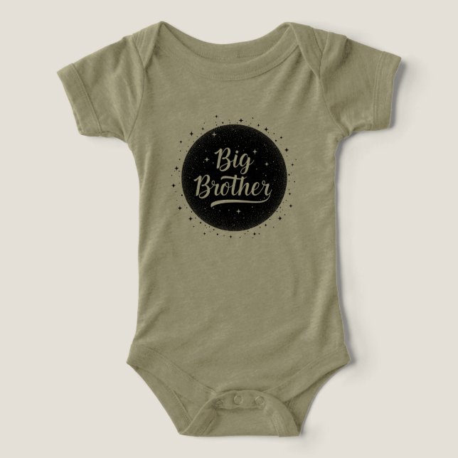 Green Baby Bodysuit Big Brother (Design frontal)