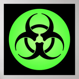 Green Biohazard Symbol Poster