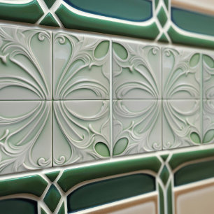 Green Calla Lily Backsplash Repro Art Nouveau