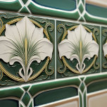 Green Calla Lily Backsplash Repro Art Nouveau<br><div class="desc">Bem-vindo a CreaTile! Aqui vocês encontrarão designs de azulejo feitos à mão que eu pessoalmente fiz e fiz para vintage azulejos de cerâmica e de argila de porcelana, manchados ou naturais. Eu adoro azulejo e produtos cerâmicos, esperando que você possa transformar sua casa em algo que você gosta de visitar...</div>