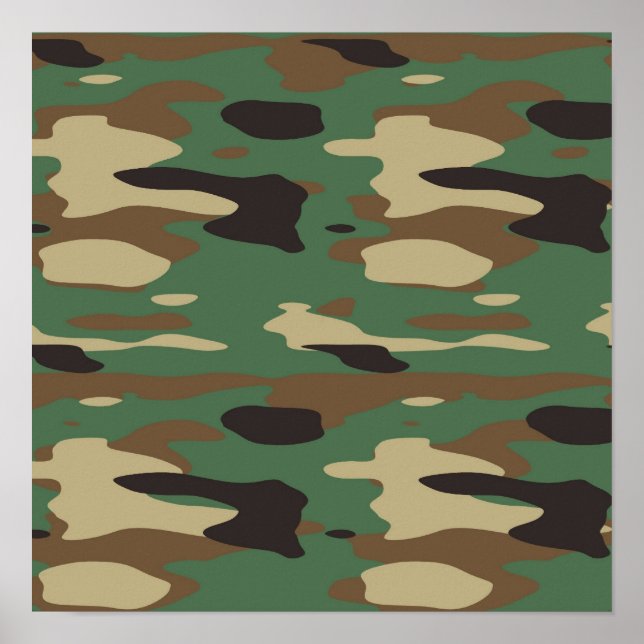 Green Camouflage Poster (Frente)