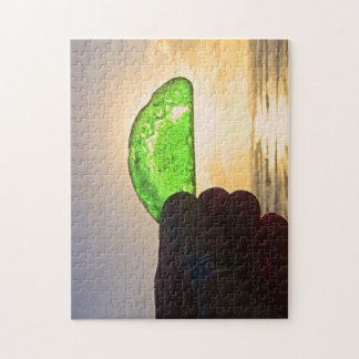 Green Chunky Seaglass em Quebra-cabeça sunset