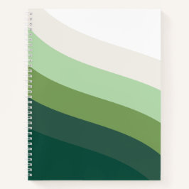 Green Colour Shades Spiral Notebook