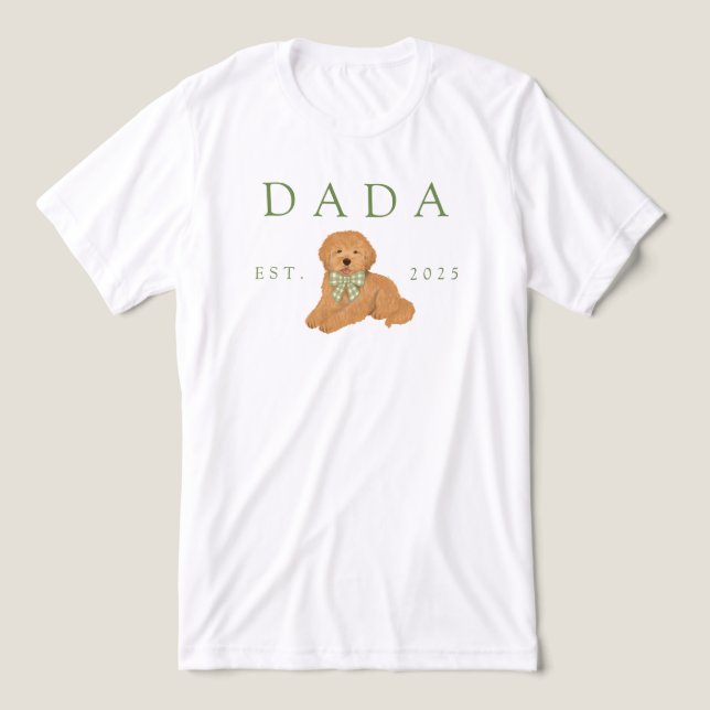 Green Dada Goldendoodle Puppy Birthday (Design frontal)