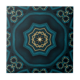 Green Dourado Boho Rosette Mandala