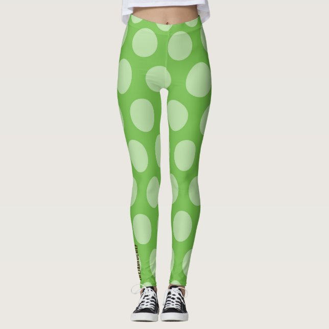 Green Dream Large Polka Dot Leggings (Frente)