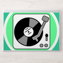 GREEN E WHITE DJ TURNTABLE