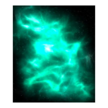 Green Energy Galaxy Art Poster