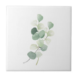 Green Eucalyptus Pastel Leaves Duvet Cover
