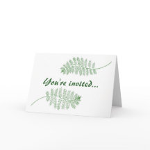 Green Ferns - Cartões de convite para casamento, m