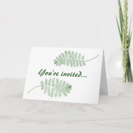 Green Ferns - Cartões de convite para casamento, m