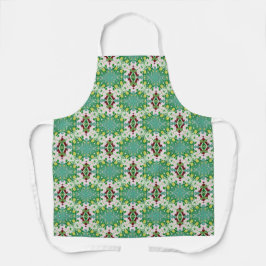 Green Floral All-Over Apron