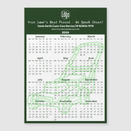 Green Garden Maintenance Magnetic 2026 Calendar
