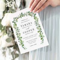 Green Garland Modern Weding Convite GGL