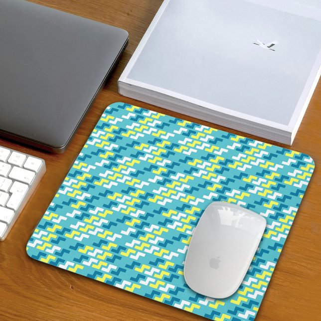 Green Geometric Pattern Mouse Pad (Criador carregado)