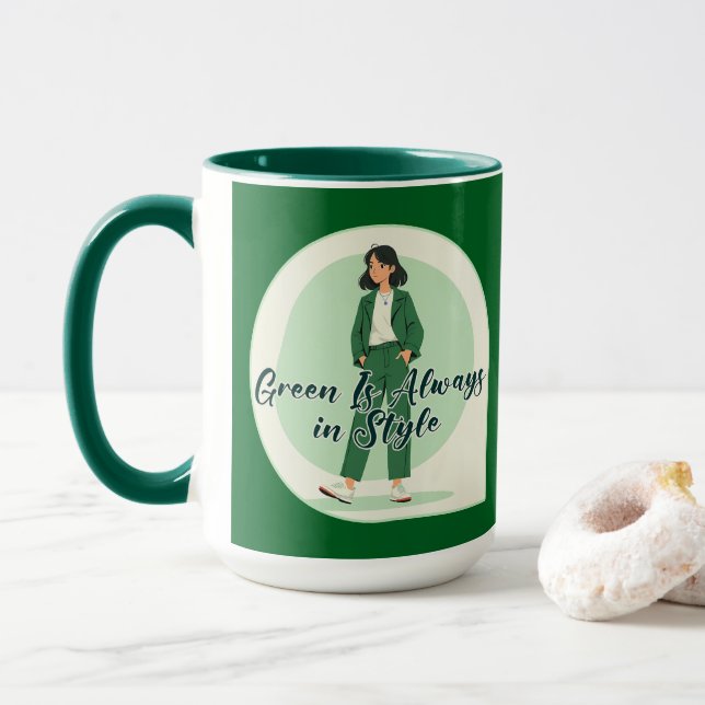Green Is My Vibe Shirt – St Patrick’s Day - caneca (Com Donut)