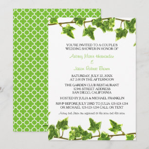 Green Ivy - Convite ao Chá de casamento do Casal