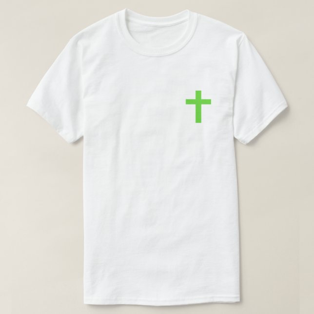 Green Jesus me ama a camiseta (Frente do Design)