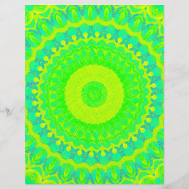 Green Kaleidoscope Scrapbook Paper 2-Sided Page