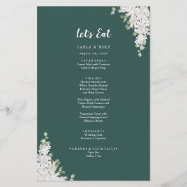 Green Leaf Floral Obrigado e Menu Casamento