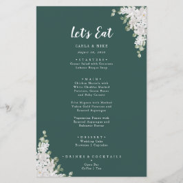 Green Leaf Floral Obrigado e Menu Casamento