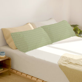 Green Lines and Circles Pattern Pair Of Pillowcase