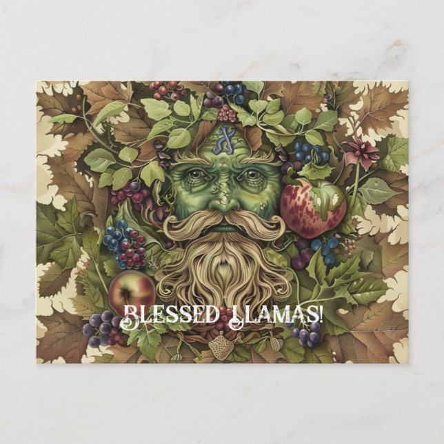 Green Man Lammas - Cartão de Saudação (Frente)