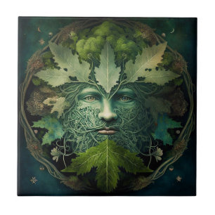 Green Man Mandala Fantasy Art