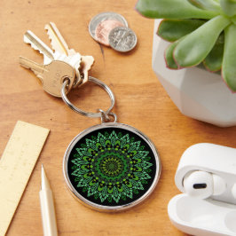 Green Mandala Chaveiro