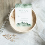 Green Mountain Country Calligraphy RSVP<br><div class="desc">These green mountain country calligraphy RSVP cards are perfect for a rustic wedding. The design features a watercolor hand-painted green mountain,  inspiring a countryside theme.</div>