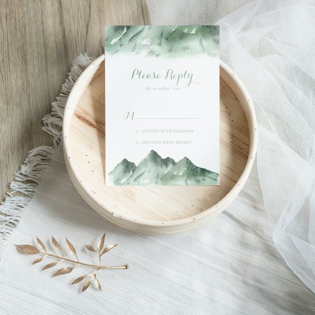 Green Mountain Country Calligraphy RSVP (Criador carregado)