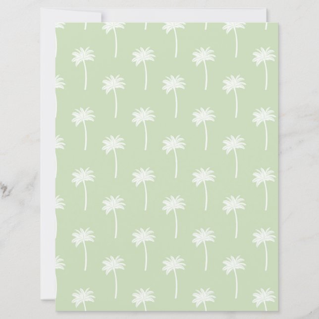 green palm tree scrapbooking paper (Frente)