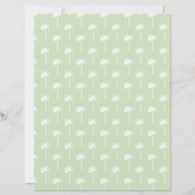 green palm tree scrapbooking paper (Frente)