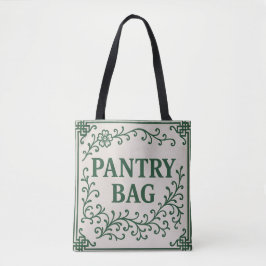 "GREEN PANTRY BAG" - CHINOISERIE TOTE 