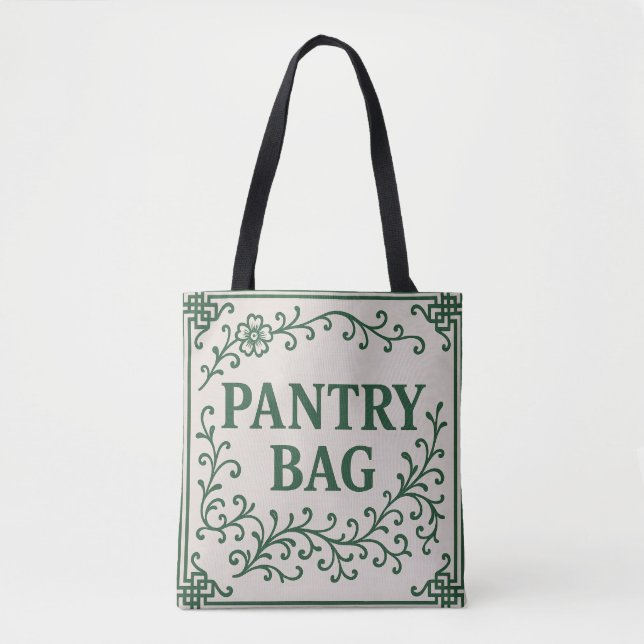 "GREEN PANTRY BAG" - CHINOISERIE TOTE  (Frente)