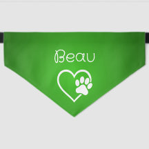 Green Personalized Dog Bandana