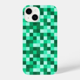 Green Pixels Cell Phone Case Minecraft Print